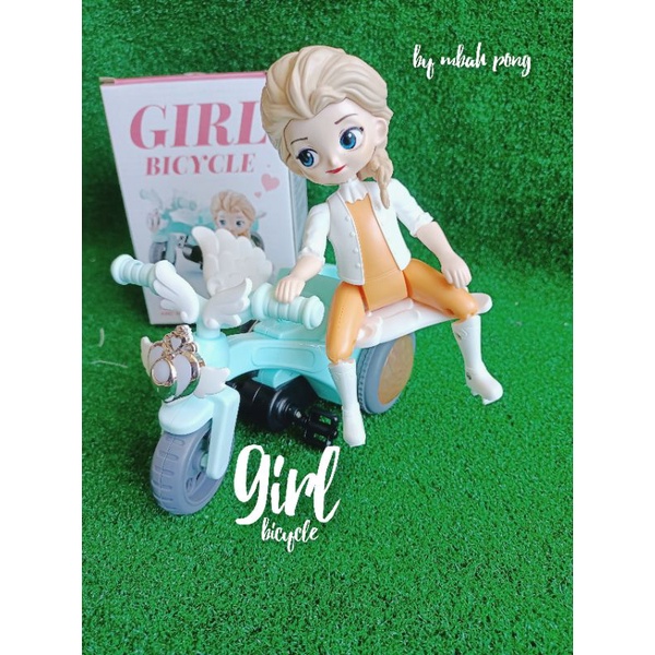 Bicycle girl,mainan sepeda frozen,mainan frozen,mainan murah
