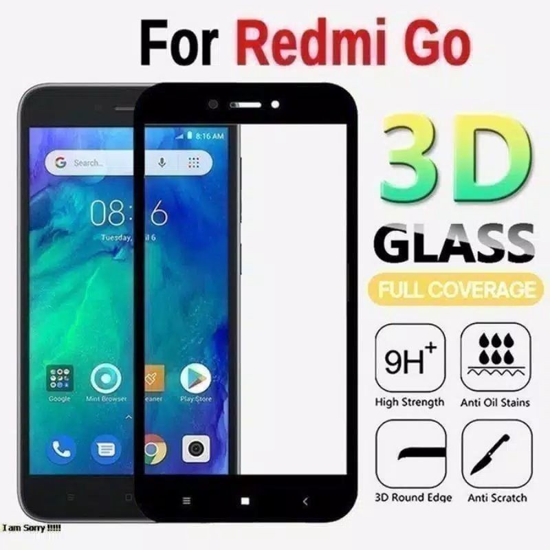 Tempered Glass Xiaomi Redmi Go Full Cover Premium Glass Anti Gores/Temper Glass/Tg