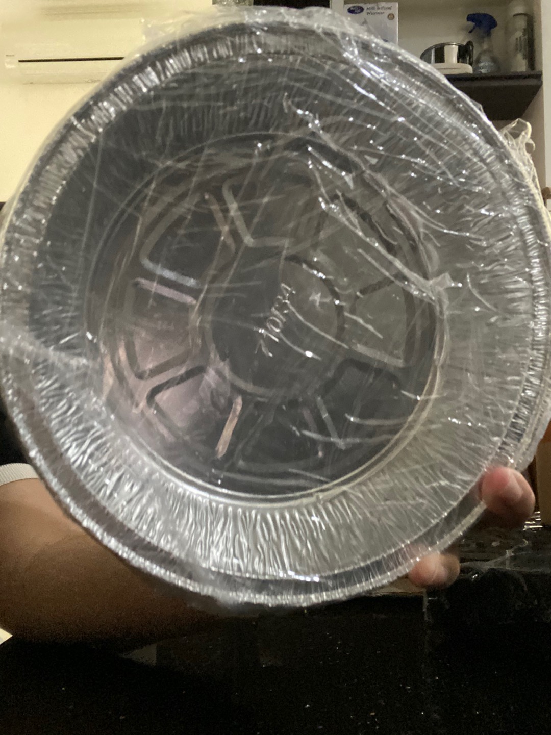 Cup Wadah Aluminium Rx 725+tutup Foil Bulat Diameter 18cm (10pc)