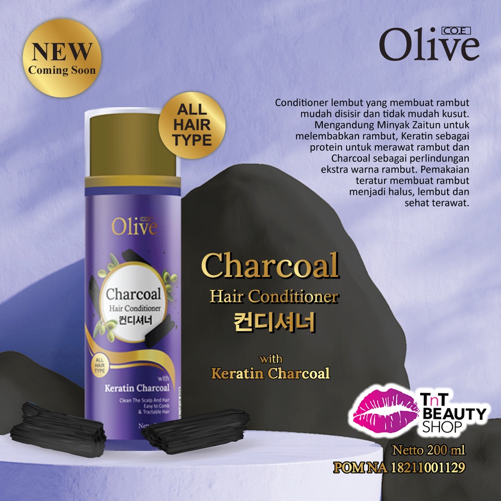 [COD] SYB Olive Charcoal Paket 2in1Shampo + Conditioner Perawatan Untuk Semua Jenis Rambut