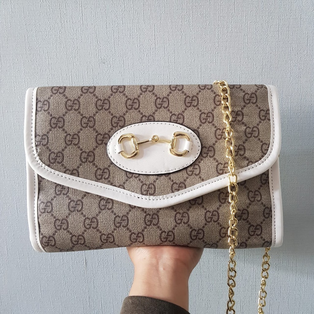 [✅BISA COD] 9534 VINTAGE MONOGRAM CLUTCH (REAL PICTURE)