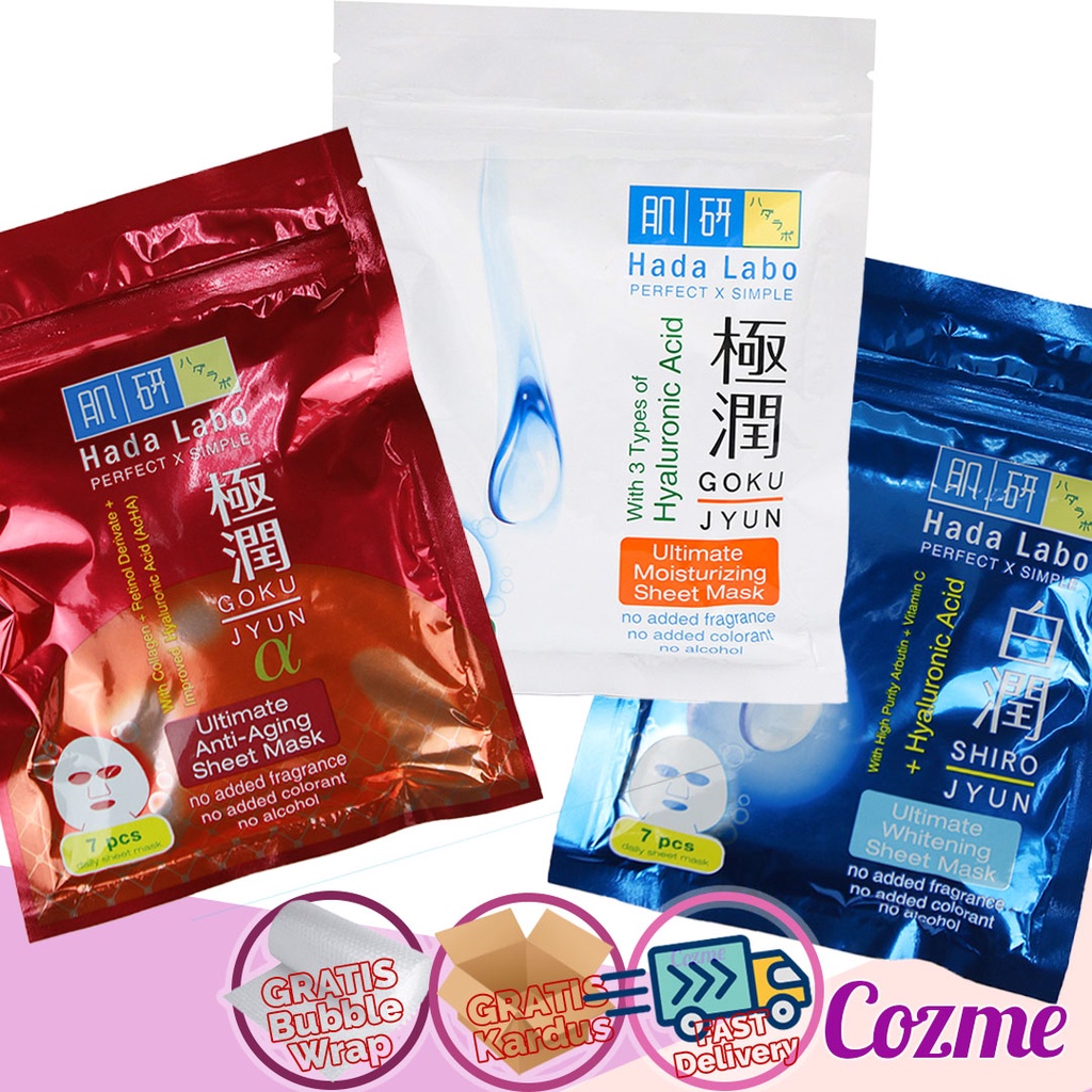 HADALABO Gokujyun Shirojyun Daily Sheet Mask isi 7