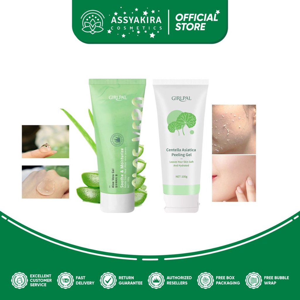 GIRLPAL Centella Asiatica Peeling Gel + Aloe Vera Gel Facial Glowing