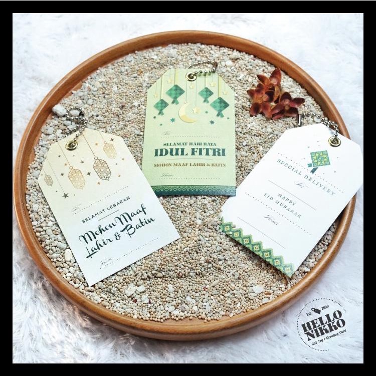 

IDUL FITRI BUNDLE GIFT HANG TAG PARCEL HAMPERS KADO EID MUBARAK KARTU TERMURAH