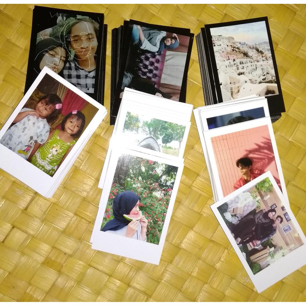 (HARGA SATUAN MINIMAL PESAN 50) CETAK FOTO POLAROID 2R ( BISA COD) + LAMINASI GLOSSY MURAH 2R (BONUS DI DESKRIPSI) PHOTOCARD AESTHETIC MEMORIES