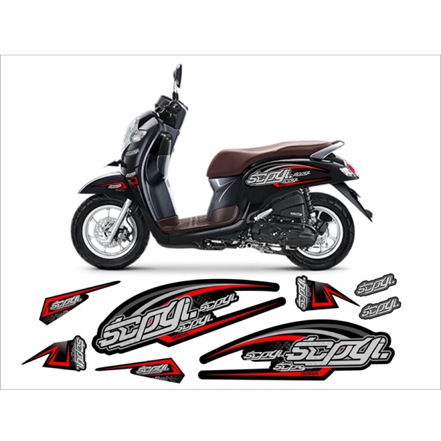 Striping variasi scoopy all scoopy merah