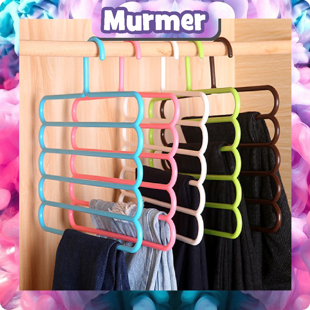 MurmerOfficial R062 Hanger Gantungan Pakaian 5 Tingkat In1 Laundry Stainless Baju Handuk Jilbab