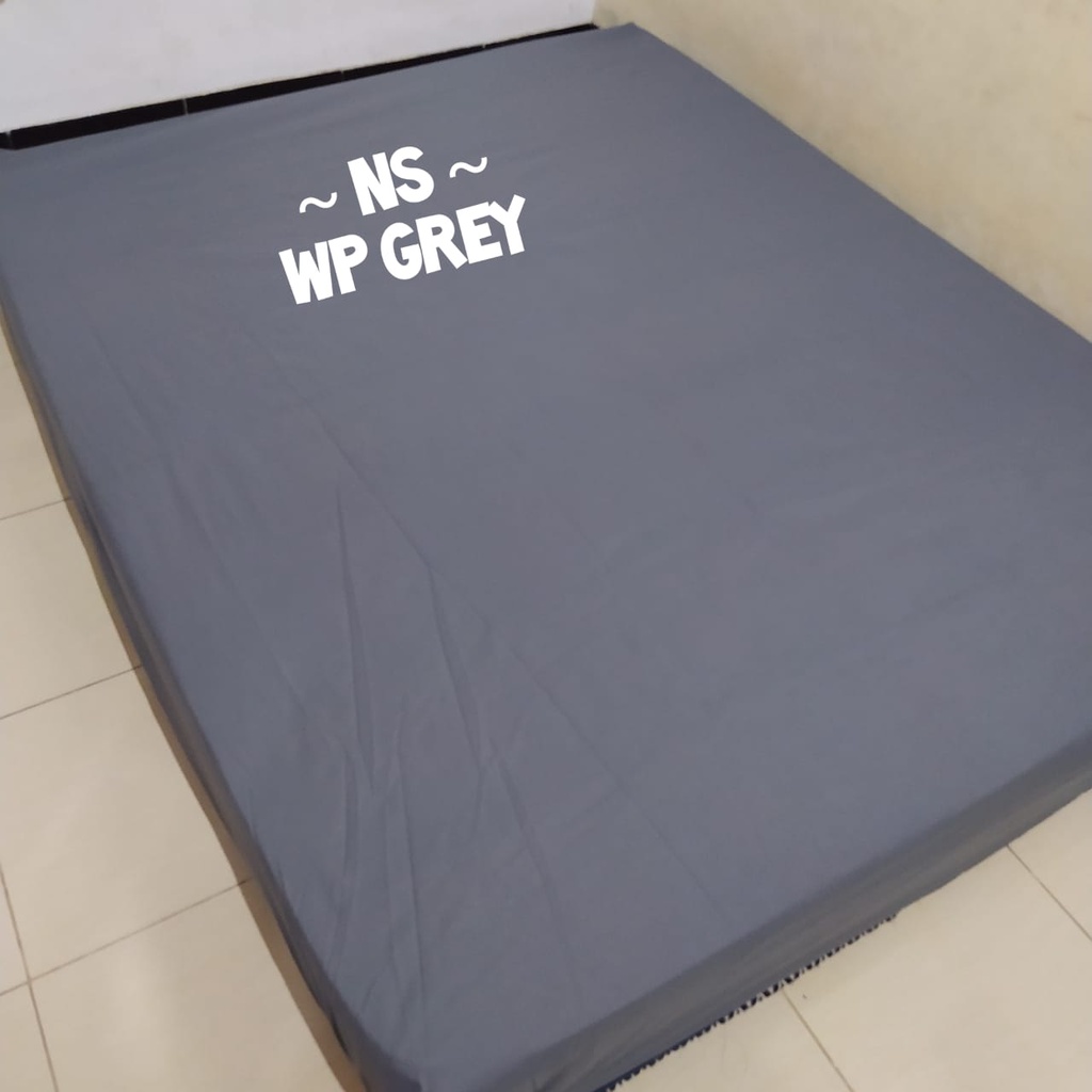 SPRAI WATERPROF sprei anti ompol WP polos anti air grosir sprei murah-WP GREY