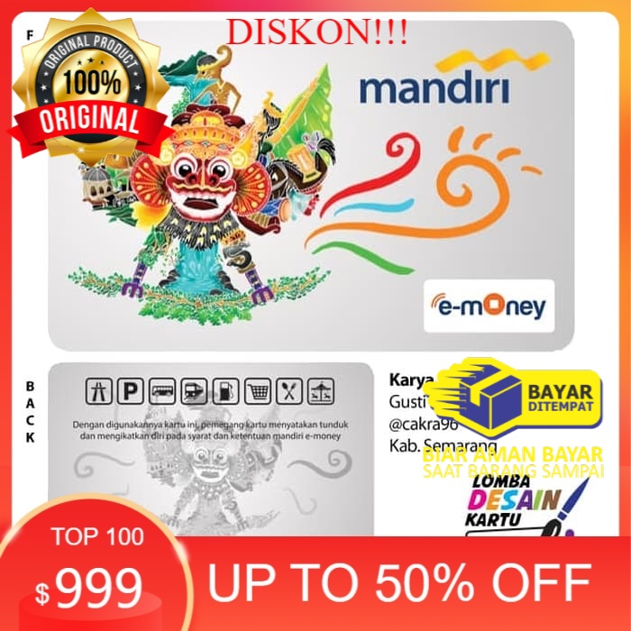 Jual Kartu Mandiri Emoney E Money E Money Kartu E Toll Card Kereta Saldo Garuda Shopee