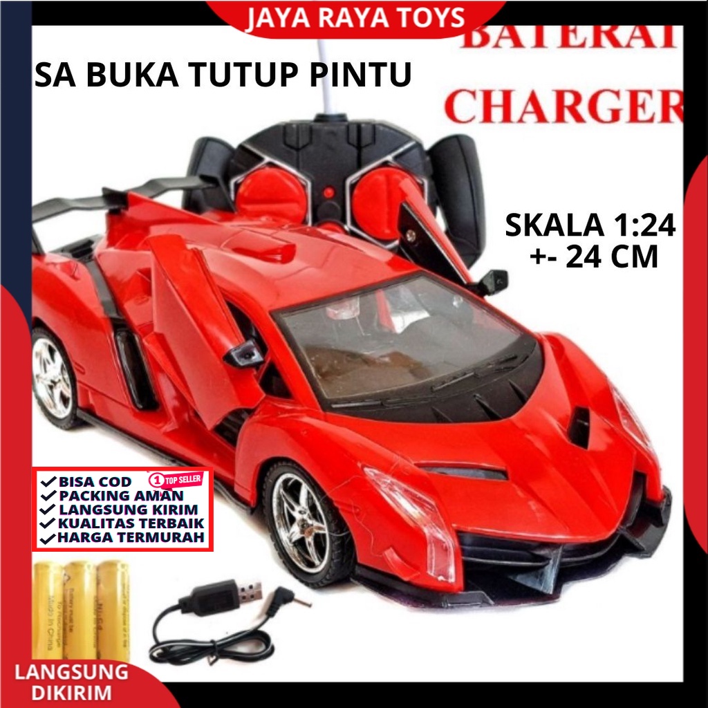 Mobil Remote control Sport Car Bisa Buka Pintu Bugti Lmbrgni Racing Speed New Edition batre cas