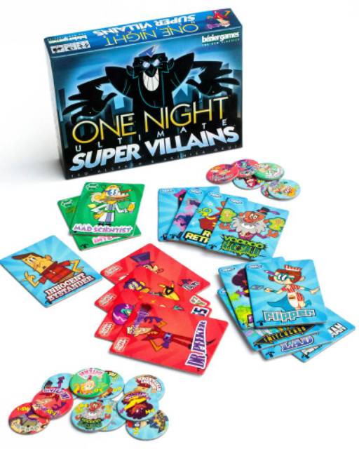 Board Game One Night Series Super Villian Mainan Kartu Card Game Super Villian Murah Bezier Games