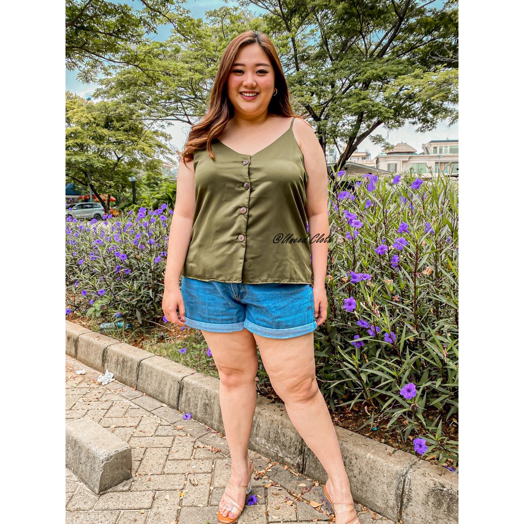 Uneed Cloth / TANKTOP WANITA POLOS / TENGTOP / TANKTOP JUMBO / TANGTOP / TANK TOP KANCING / LYLA XXL-1