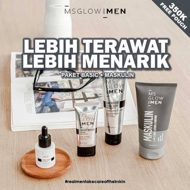 Ms Glow For Men Paket Basic + Maskulin