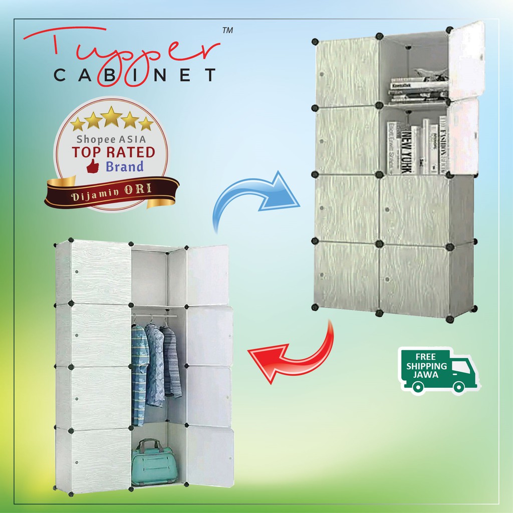  Original Tupper  Cabinet  8 Pintu Cabinet  Lemari  Plastik  