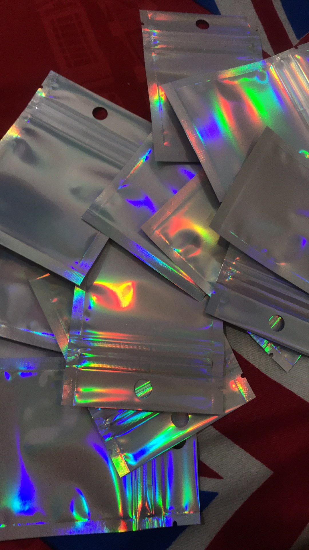 Hologram Ziplock/ziplock Alumunium Foil/pouch Zip Lock Hologram Packing/holographic Ziplock Laser