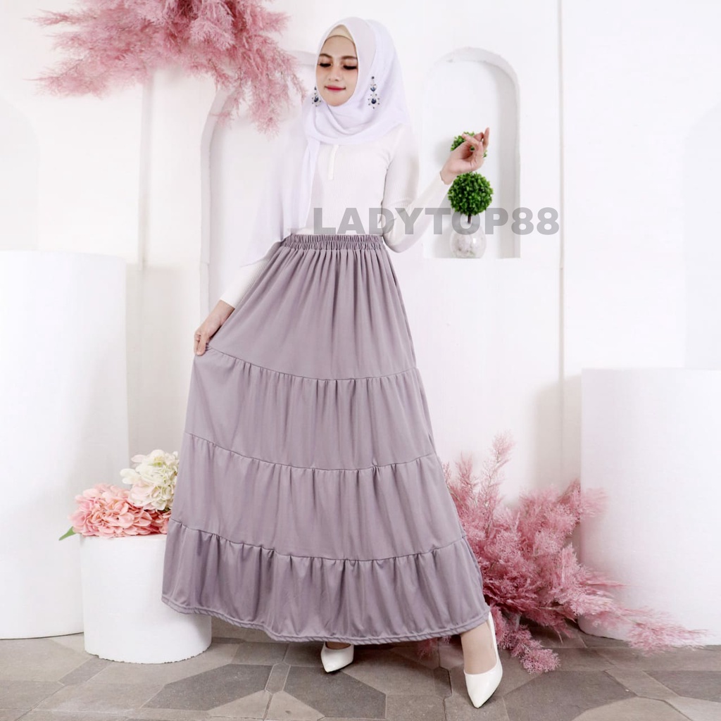 ROK MAXI SUSUN / ROK MODEL MAXI SUSUN PREMIUM / FASHION WANITA SERIES 2