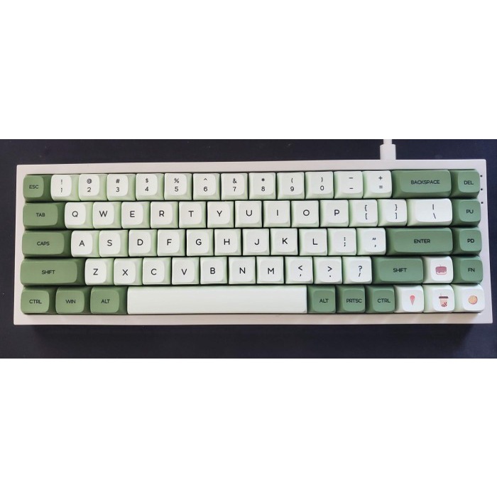 KEYCAPS PBT MATCHA SINGLE SHOT XDA PROFILE SUBLIM MECHANICAL KEYBOARD - JAPAN