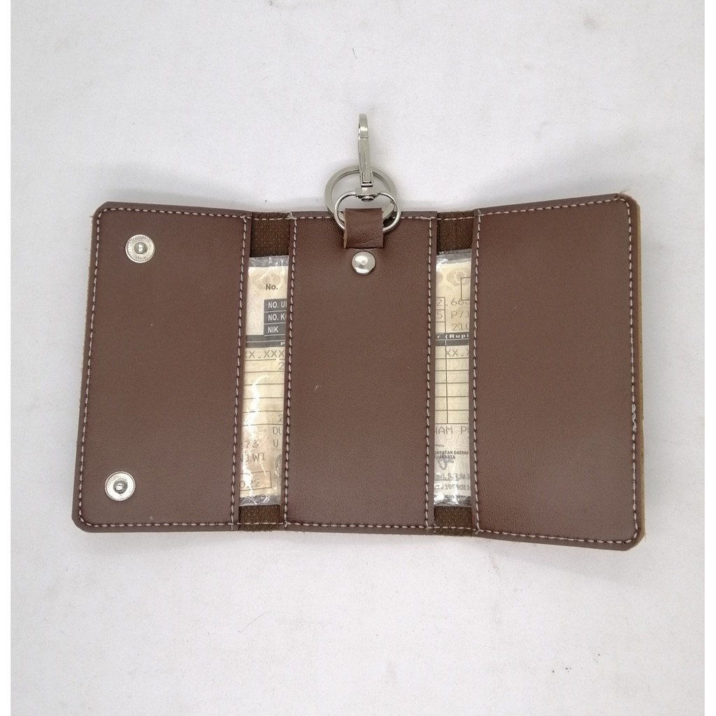 Dompet STNK Mobil / Motor Model Tiga Lipat Synthetic Leather