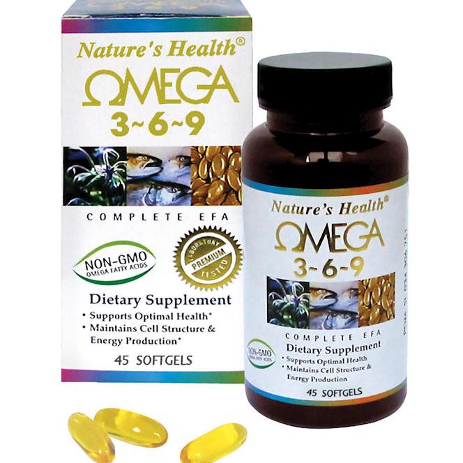 44Jg Nature'S Natures Nature Health Omega 3 369 Fish Salmon Oil 45 Softgels E83Y
