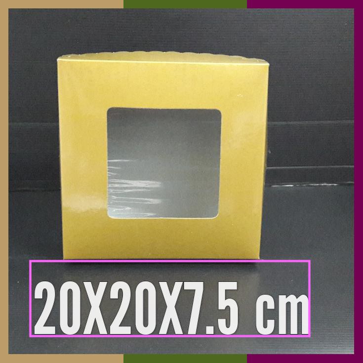 

Box/Dus Cake Gold Uk 20Cm Dus Emas Tutup Mika Uk 20Cm