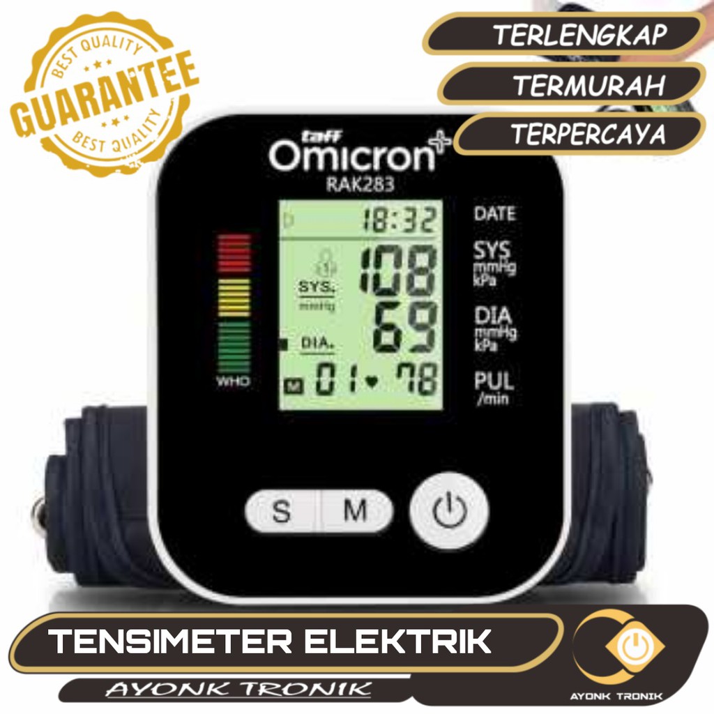 Tensimeter Elektrik Alat Pengukur Tekanan Darah Tensi with Voice RAK-283