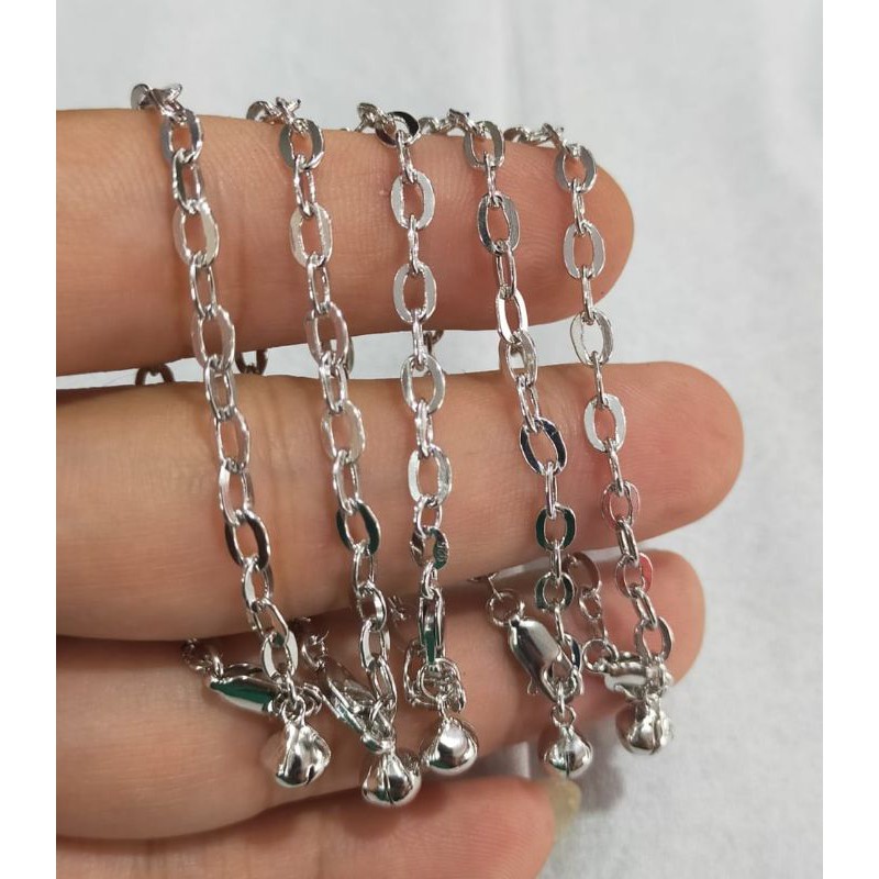 Gelang holo anak, Perak 925, sepuh emas putih dan kuning