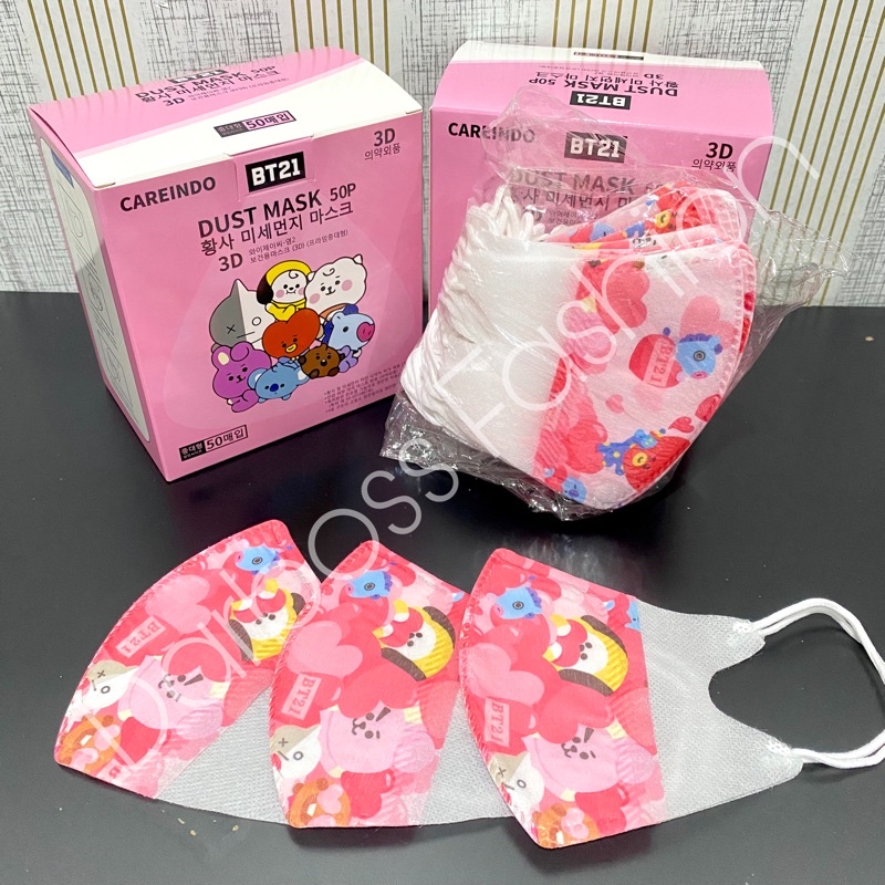 Beli CAREINDO Masker KF94 anak BTS BT21/ Masker Anak