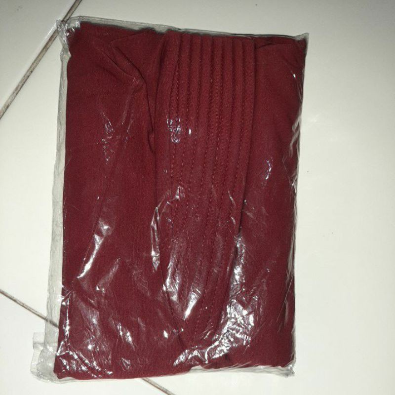 jilbab instan bergo jumbo jersey nyaman adem untuk sehari-hari-Maroon