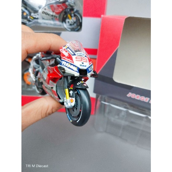 miniatur diecast custom jorge lorenzo 2018 skala 1:18