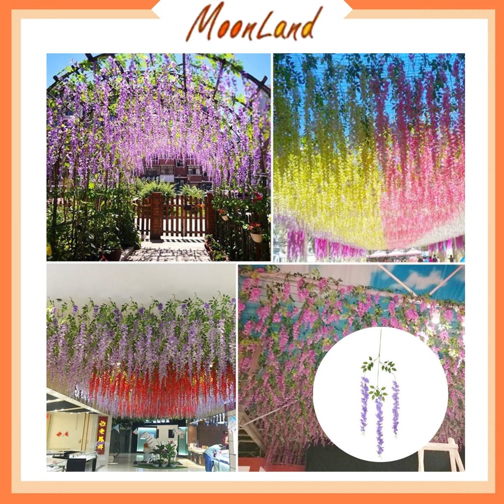 MoonLand Bunga Wisteria Jumbo gantung Dekorasi Ruangan daun rambat plastik dekorasi lamaran KB36