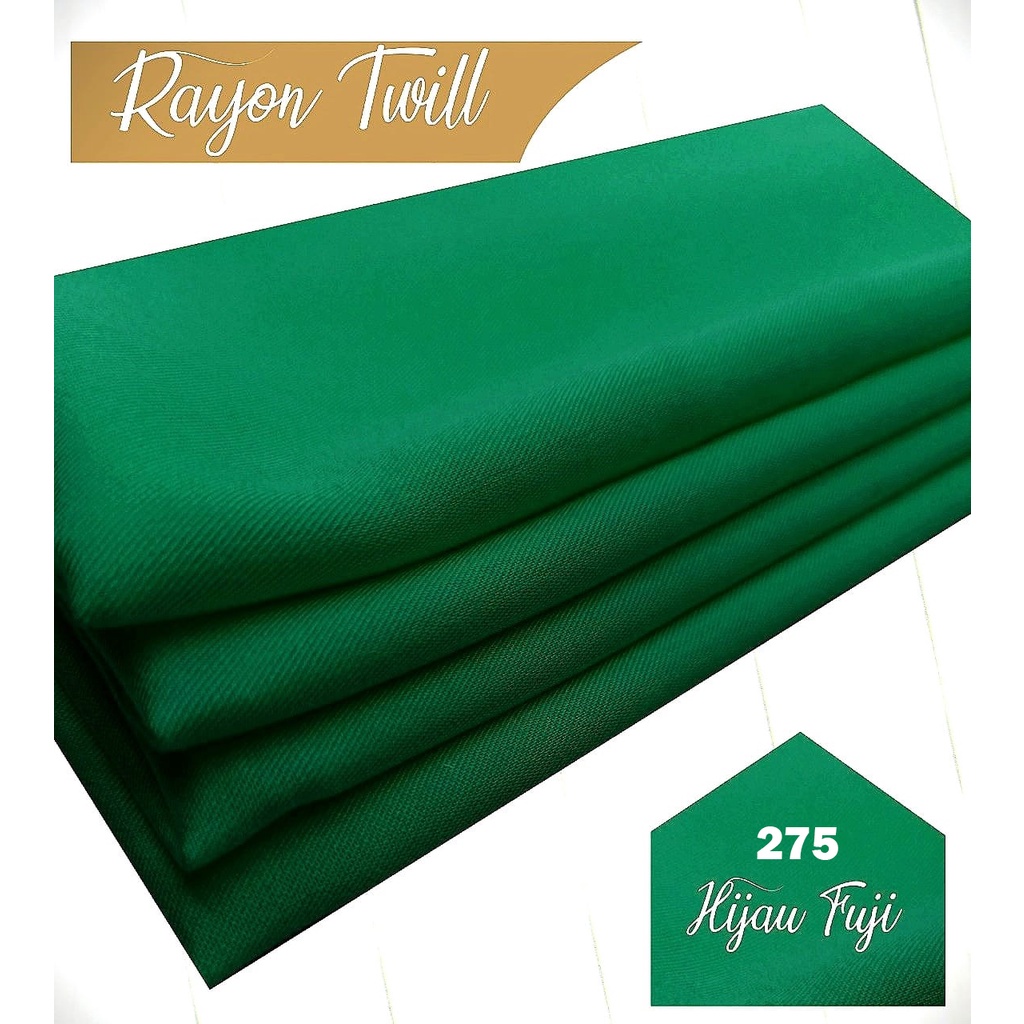 Multi kain rayon twill viscose sakura polos premium quality soft lembut tebal harga eceran-275 hj fuji