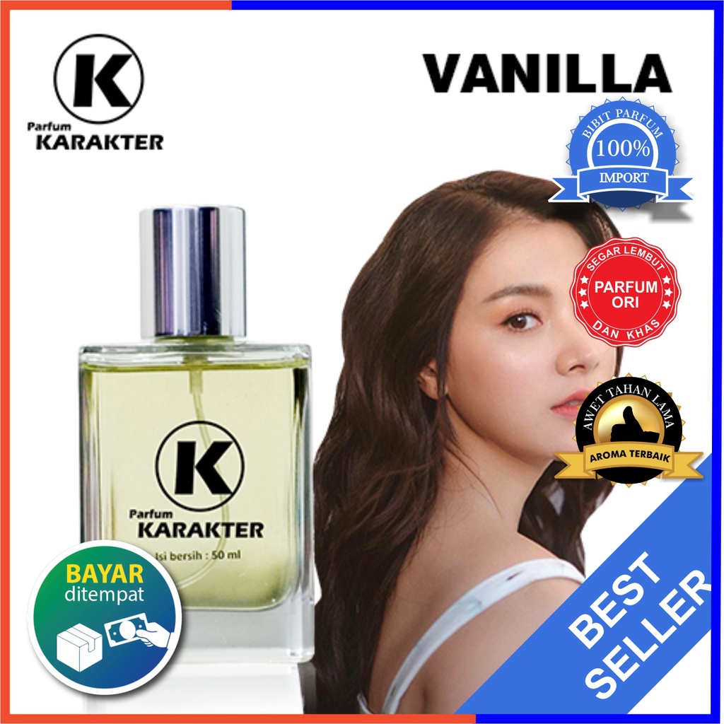 Parfum Cewek Vanila | Bibit Parfum Import Wangi &amp; Tahan Lama | Kemasan 50ml | Bisa Cod