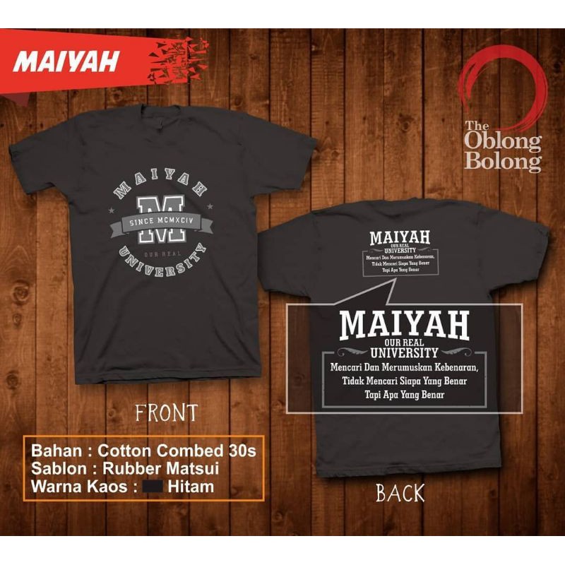 Kaos Maiyah,Kaos ditro muslim,Distro murah,Disto Kata kata Produk 100% Original