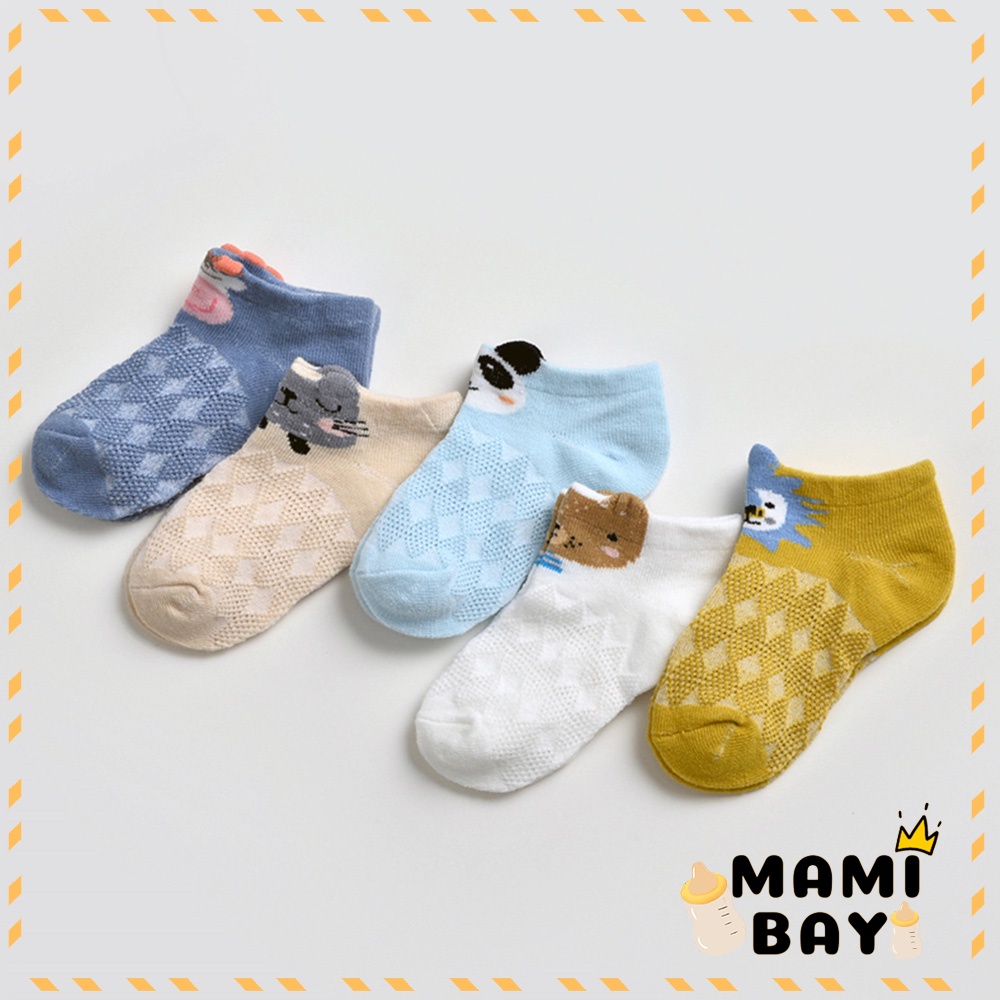 OKEYI Kaus kaki bayi motif lucu hewan anti slip / Kaos kaki anak