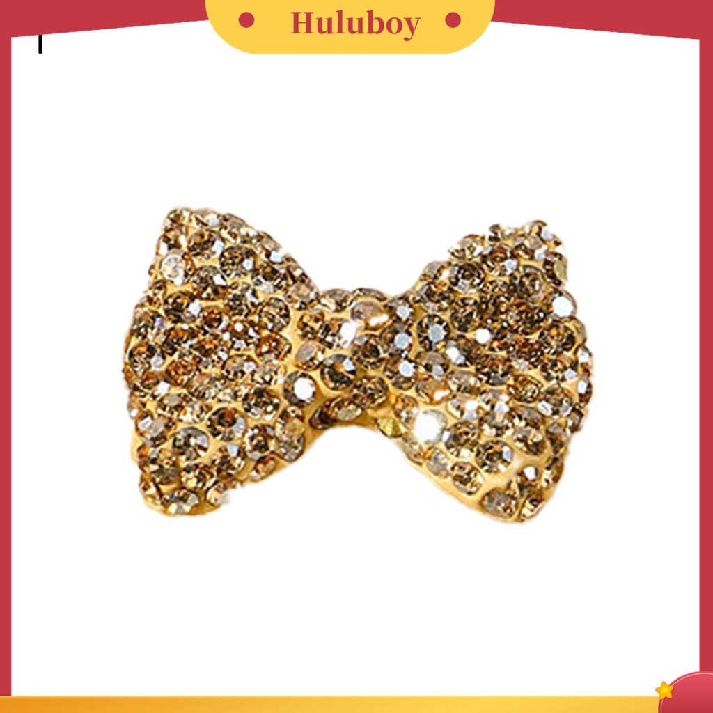 Huluboy Huluboy♡ Ornamen Pita 3D Glitter Berlian Imitasi Warna-Warni Untuk Dekorasi Manicure Wanita