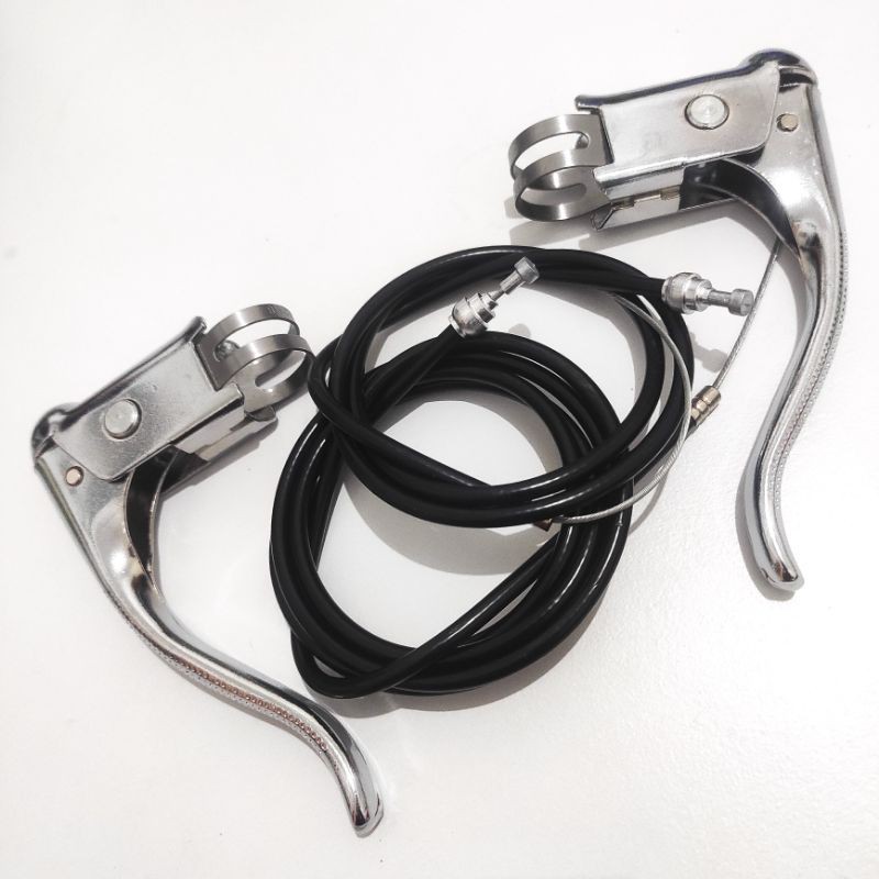 HANDEL REM SEPEDA ROADBIKE BALAP SILVER CHROME MODEL JADUL VINTAGE KLASIK