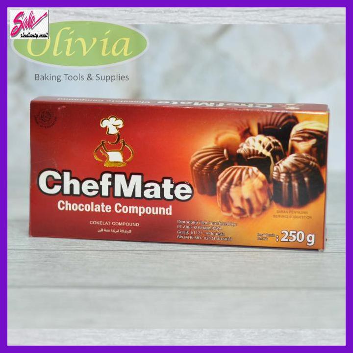 

SAKMACOKLAT- CHEFMATE CHOCOLATE COMPOUND / COKLAT COMPOUND / COKLAT BATANG 250 GR -MAKANAN-MINUMAN.
