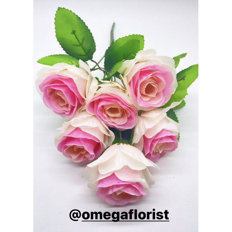 Rose Tropis X6 Bunga Artifical Bunga Artificial/Bunga Plastik/Bunga Dekorasi/Dekorasi Pernikahan/Pernikahan-Pink Tua