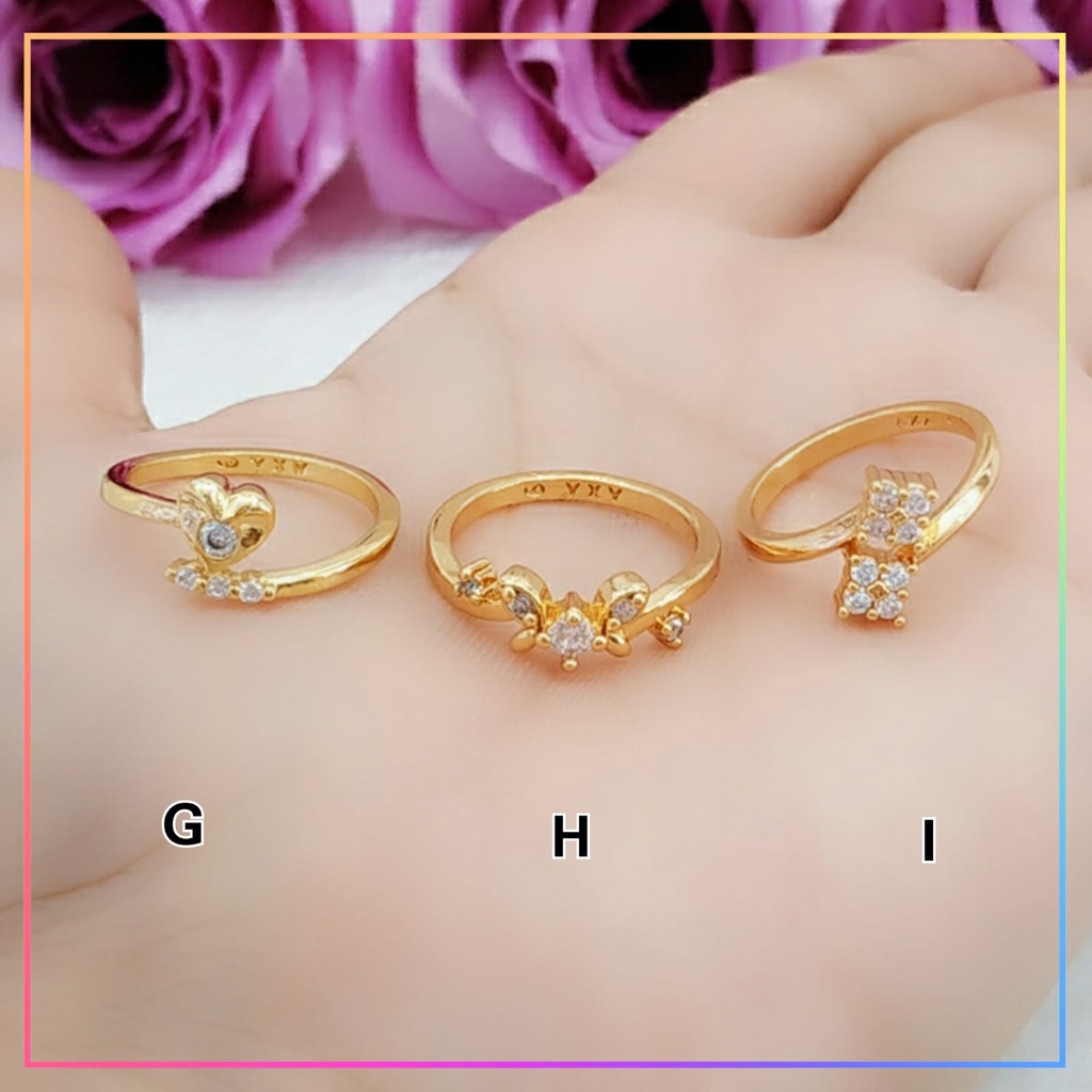 Cincin xuping cincin dewasa terbaru fuji terlaris perhiasan wanita cincin lapis emas gold A182