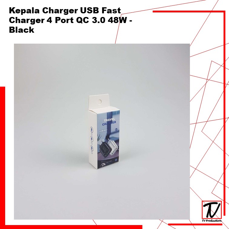 Adaptor Quick Charger USB Fast Charger 4 Port QC 3.0 48W