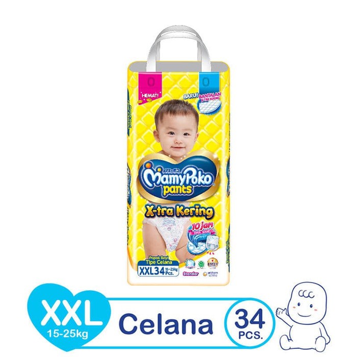 MAMY POKO PANTS STANDART X-TRA KERING XXL34 /DIAPERS / POPOK CELANA