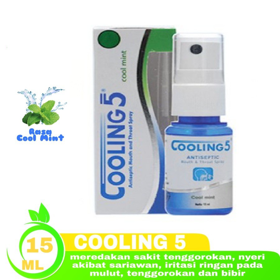 Cooling 5 Spray // Cooling 5 plus (Obat Sariawan, Sakit Gigi, Gusi)