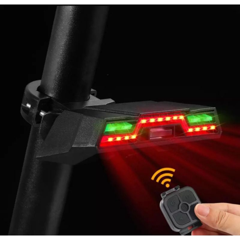 Lampu Belakang Sepeda Smart Light Wireless Remote Control  USB Rechargeable Bicycle Tail Light Lampu Sen Sepeda Lipat MTB Roadbike