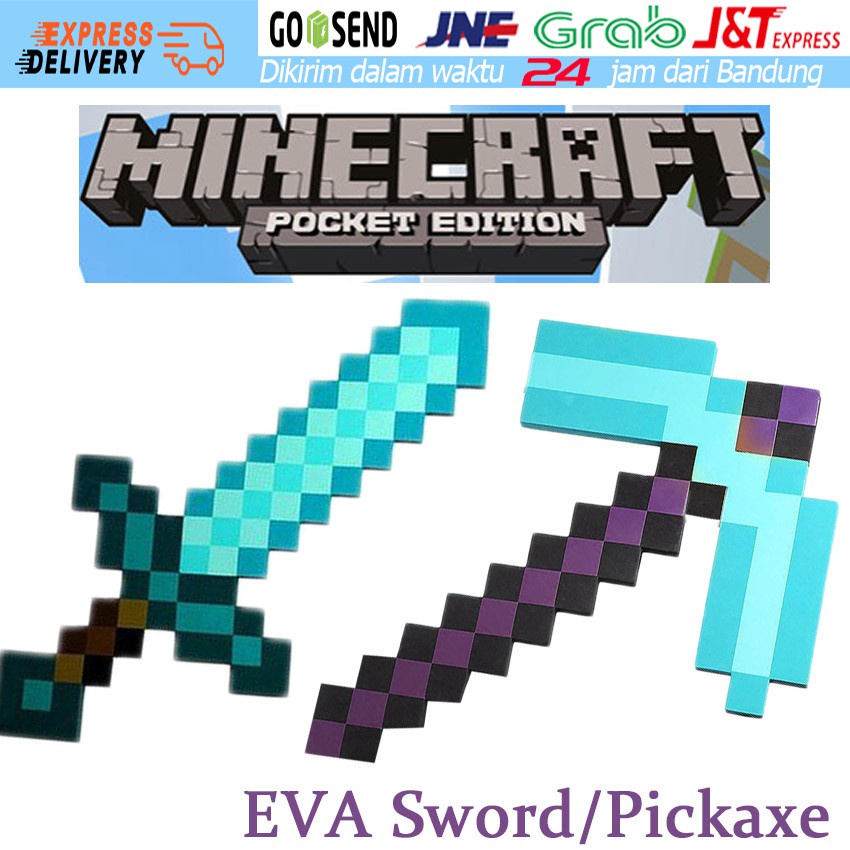 Mainan Pedang Minecraft sword bahan eva mine craft Creeper Diamond Pickaxe Untuk Hadiah Ulang Anak