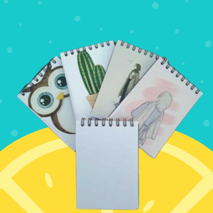 

notebook mini/ memo/ buku catatan kecil ukuran A7 cover lucu