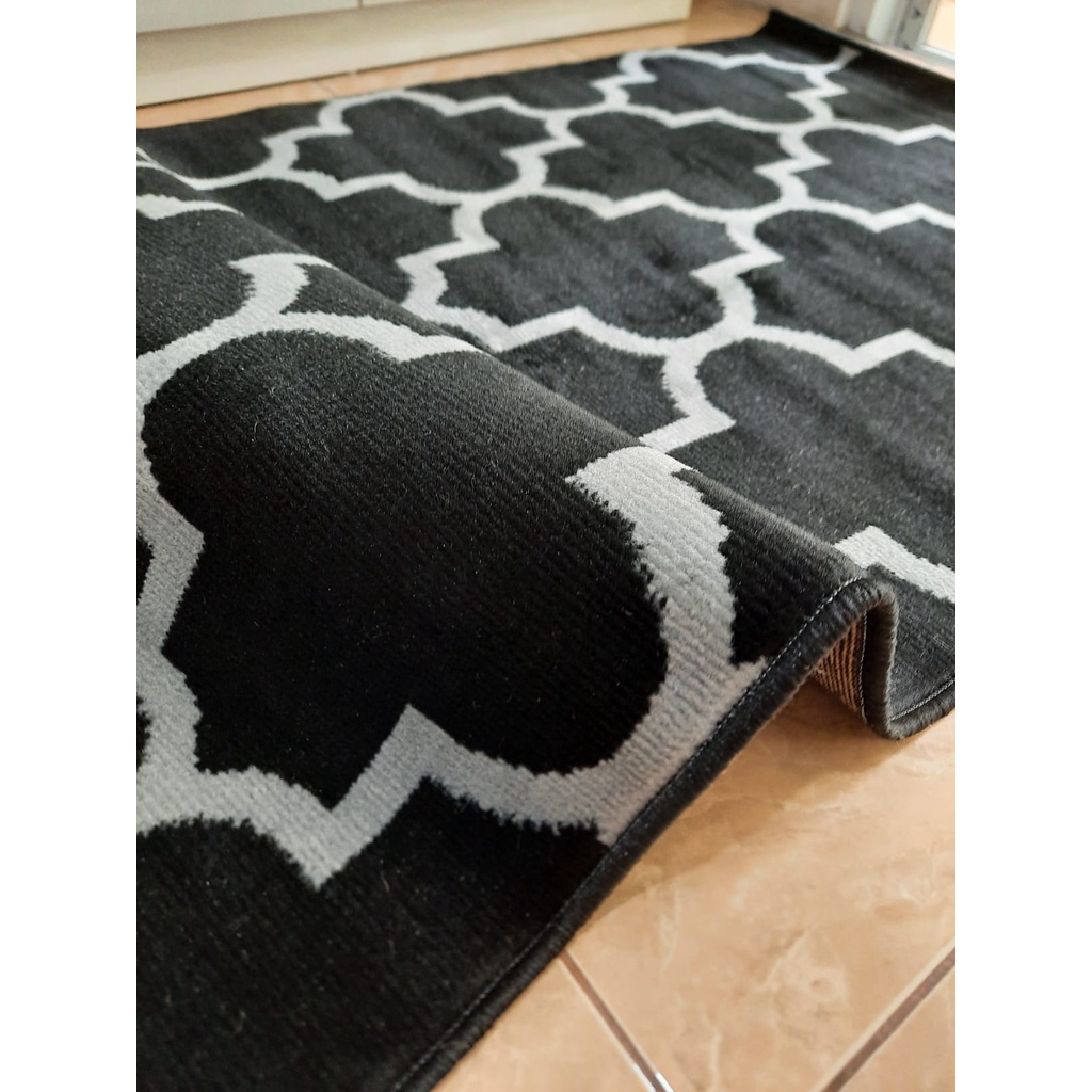 MAROC Karpet Lantai 100x150 Midnight Monokrom - MIDNIGHT 14-4