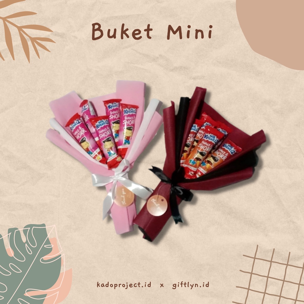 Buket mini Snack/ Buket mini/ Buket THR / Buket Snack / Snack Buket murah Buket Uang Custom A1