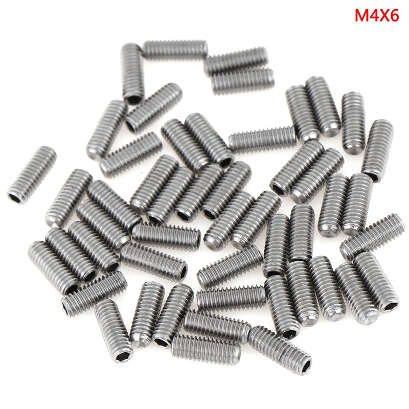 50Pcs Set Soket Sekrup Heksagonal Bahan Stainless Steel M3 M4 2-35mm