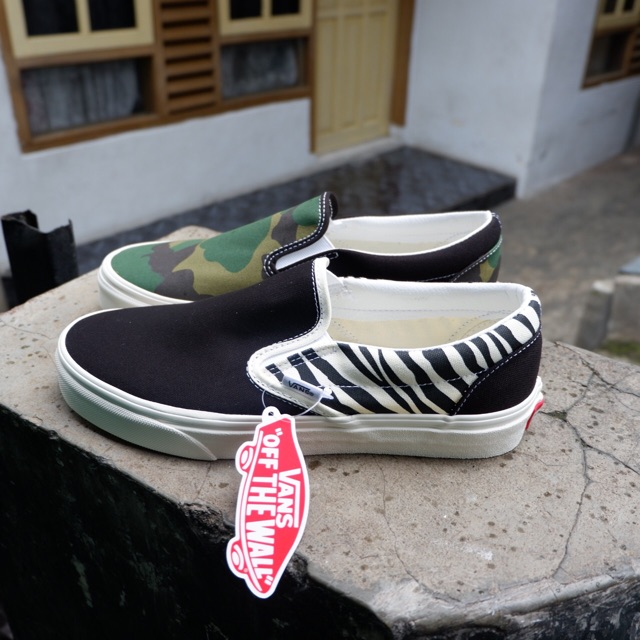 Vans Slip On Mismatch Zebra / Camo