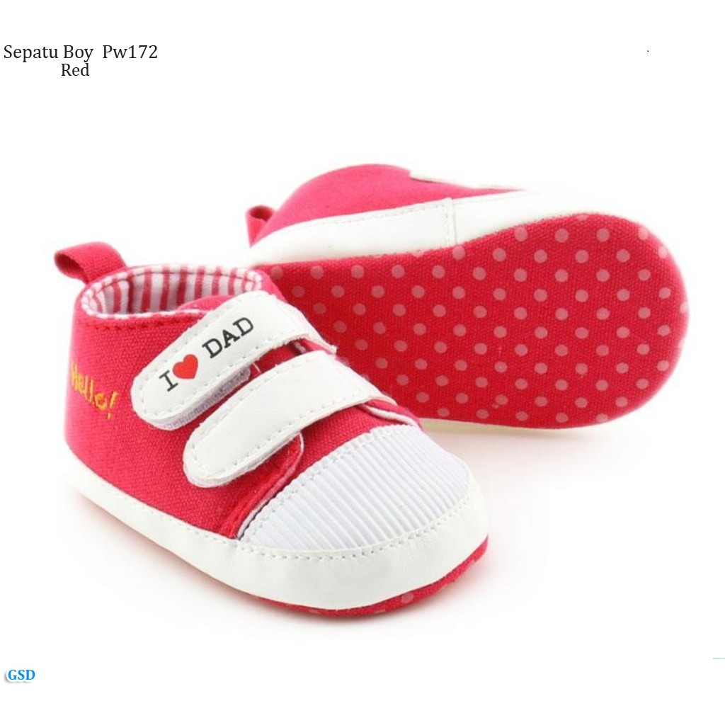 Sepatu Boy Pw172/Sepatu Bayi Prewalker/ Sepatu Sneaker Bayi/ Sepatu Bayi Motif Tulisan